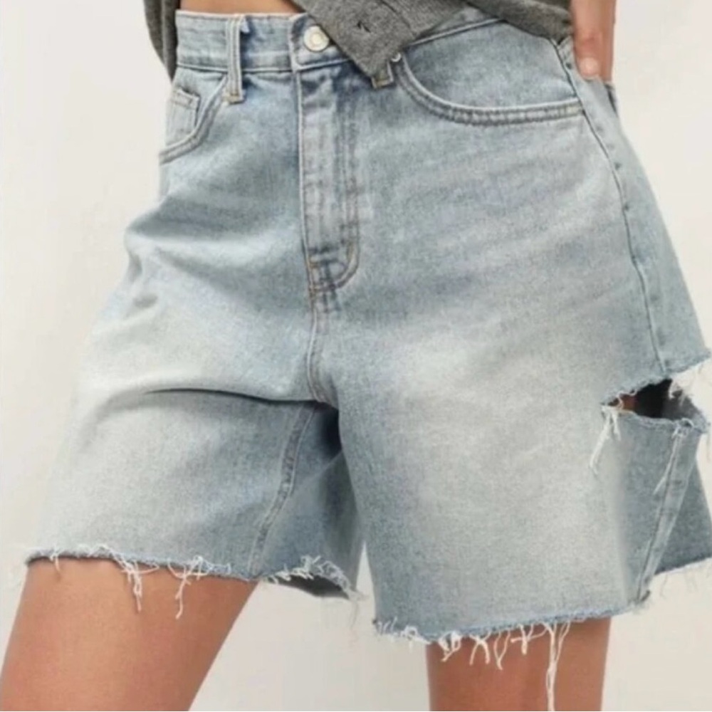 Storets denim shorts side slash cut